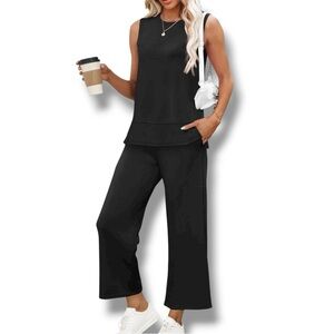 Women's 2 Piece Outfit 2025 Summer Beach Vacation Clothes Fall Travel Casual XXL